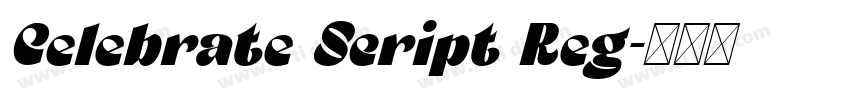 Celebrate Script Reg字体转换